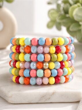 Modern Boho Stackable Mixed Bead Bracelets